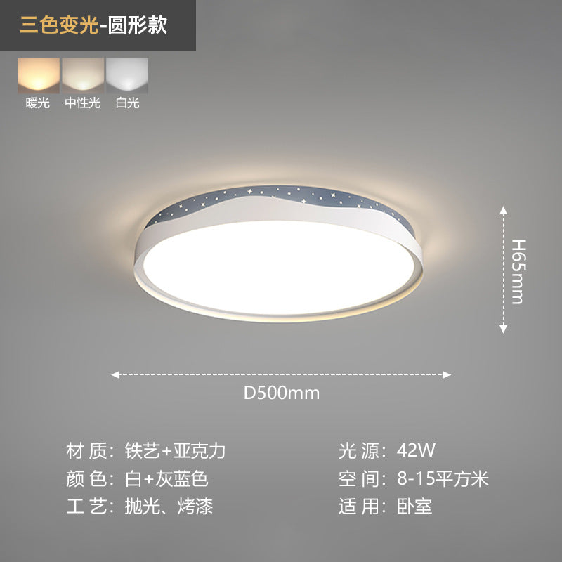 2024 New Intelligent Modern Simple LED Living Room Light Nordic Bedroom Ceiling Light Eye Protection Whole House Lighting Package