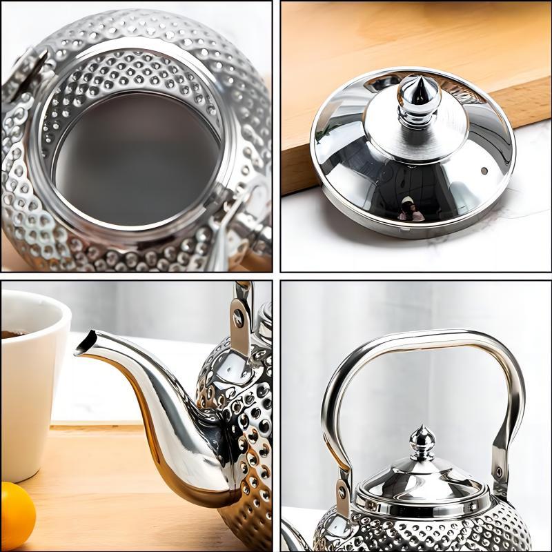 Bobo kettle cross-border hammered stainless steel old-fashioned teapot middle eastern spherical water kettle handle with filter restaurant for home