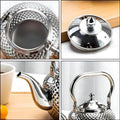 Bobo kettle cross-border hammered stainless steel old-fashioned teapot middle eastern spherical water kettle handle with filter restaurant for home