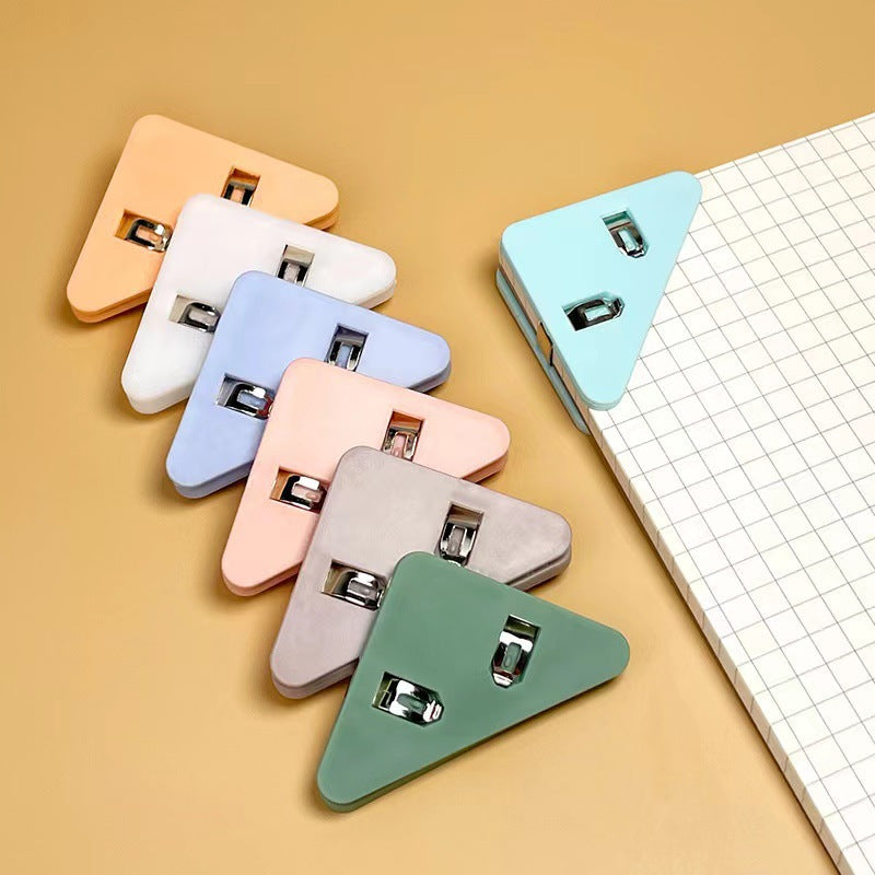 Simple Japanese corner clip, matte bill clip, student test paper data storage, anti-warping edge triangle clip wholesale