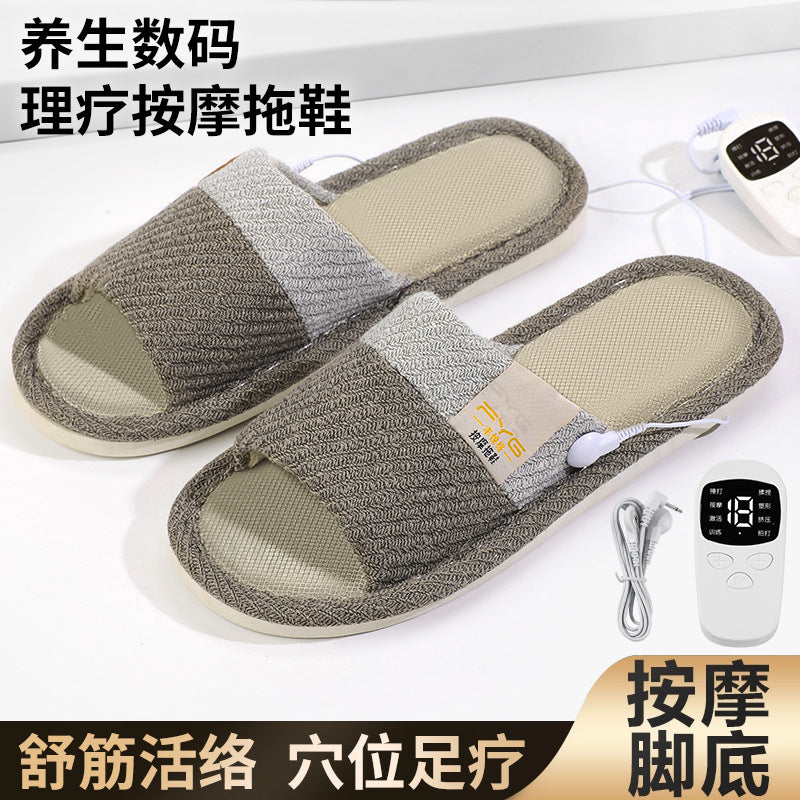Massage slippers electrotherapy pulse electrode foot massager microcurrent ems physiotherapy home indoor non-slip slippers