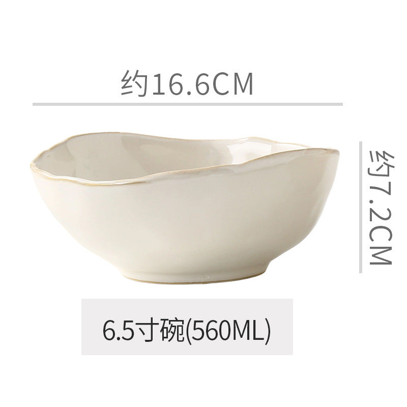 Vintage chic dinnerware set - restaurant, hotel, and home use - unique shaped dessert plates, pastry bowls, and rice bowls - wholesale