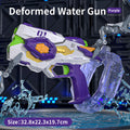 new product mechanical linkage deformation energy gathering ring electric water gun cool light large capacity fully automatic continuous fire