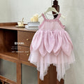 summer girls' dress - petal hem floral fairy princess sundress - super cute princess dress - clearance sale on limited sizes
