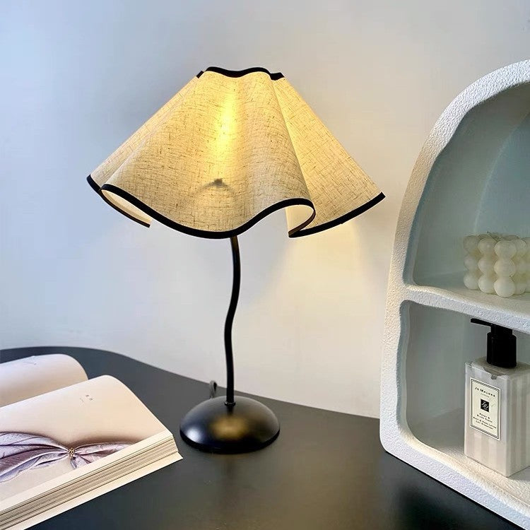 Led table lamp ins style modern simple table lamp bedside lamp petal umbrella table lamp bedroom atmosphere lamp b&b table lamp