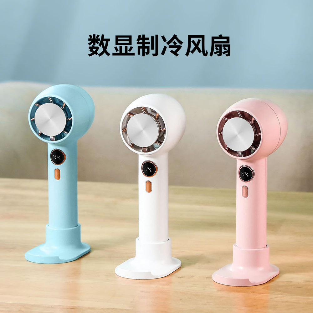 First-hand supply cross-border digital display ice compress fan usb outdoor handheld cooling desktop stand cross-border hot-selling fan