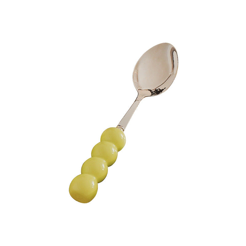 Luxury thickened ceramic handle cutlery set - high-end tableware, food-grade stainless steel forks and spoons for hotels, restaurants, wholesale
