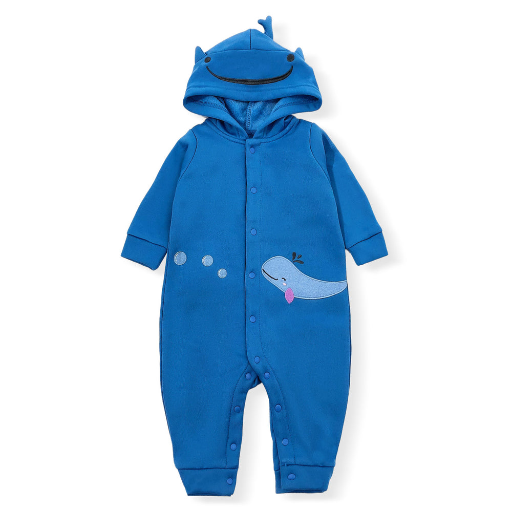 Baby autumn winter romper female baby fleece-lined clothes export cross-border kidsheattech romper thickened jumpsuit