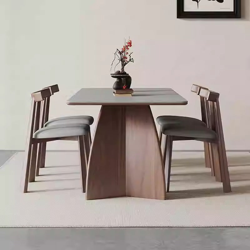 French retro multi-tier slate dining table - modern minimalist home dining table - cross-border e-commerce restaurant rectangular dining table