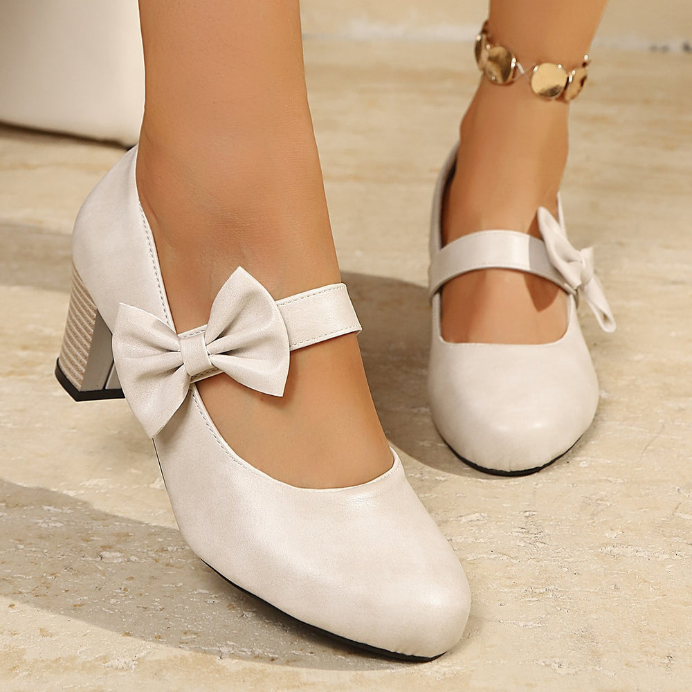 Exportplus sizethick heel mary jane flats women exportnew arrivalbows with skirt heighteningflatswholesale