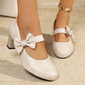 Exportplus sizethick heel mary jane flats women exportnew arrivalbows with skirt heighteningflatswholesale