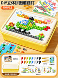 3d mushroom peg puzzle diy craft kit - complete set of materials and tools - birthday gift