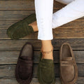 Exportplus size cowhide version korean styleretrohidden heel loafers for women  autum new slip-on flats