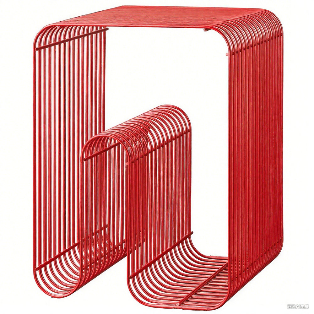 Metal line table newspaper magazine rack accessible luxuryclassy book rack soft sofa table geometric floor stand tea table