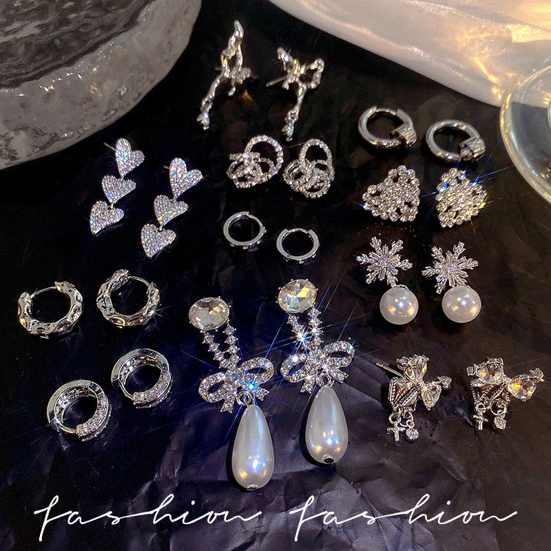 925 silver needle pearl zircon earrings for women classysenseniche style cold style forest style earrings wholesale