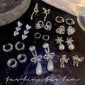 925 silver needle pearl zircon earrings for women classysenseniche style cold style forest style earrings wholesale