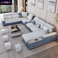 New cat-scratch resistant fabric home living room minimalist fashionable versatile rechargeable latex chaise lounge fabric sofa for small and large apartments