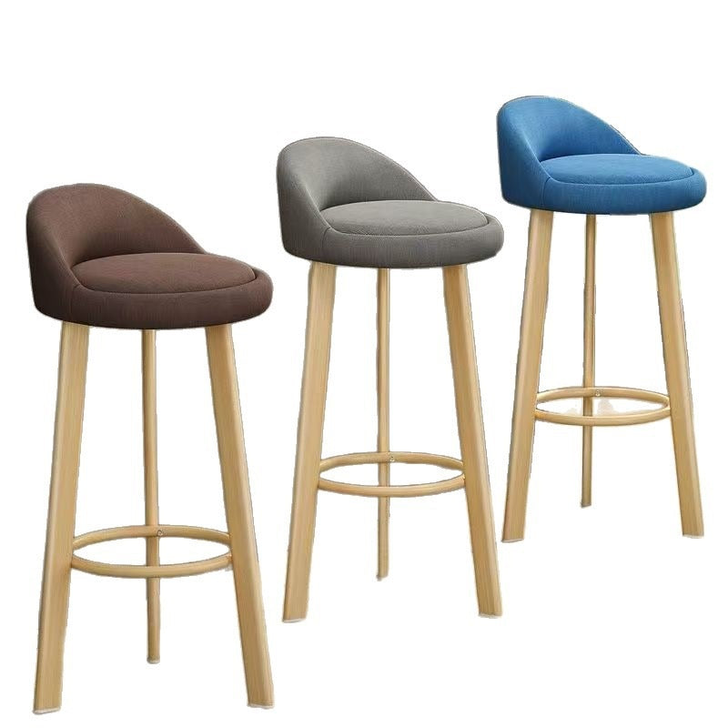 Bar stool, light luxury modern minimalist design, backrest included, bar-specific chair, high stool for home use, bar chair, solid wood