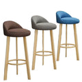 Bar stool, light luxury modern minimalist design, backrest included, bar-specific chair, high stool for home use, bar chair, solid wood