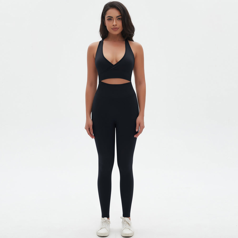 European and american seamless yoga outfit sexy backless sports bra set peach lift tight breathable running fitness set
