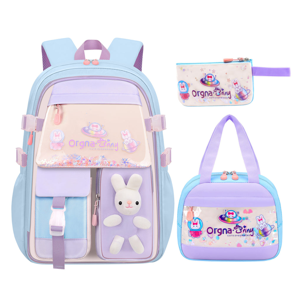 quicksand children's schoolbag for elementary school girls grades 1-3-6 cute princess reducing the burden backpack wholesale