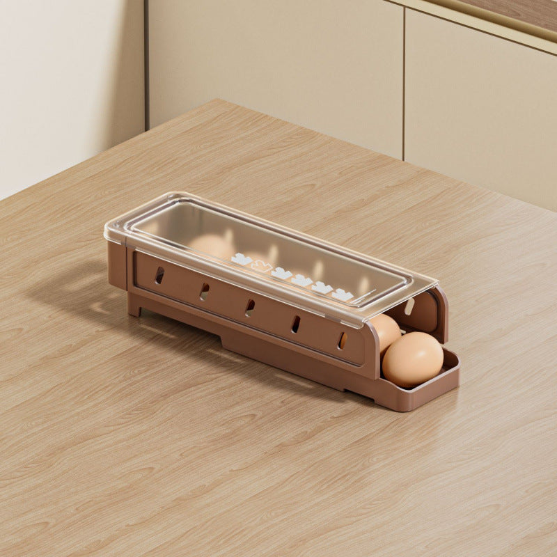 Egg storage box Egg rack Rolling refrigerator Side door Special multi-layer slide type automatic flip fresh storage rack