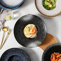 Japanese retro ceramic dinnerware creative straw hat plate - restaurant & hotel pasta plate, deep dish, dessert presentation, soup plate