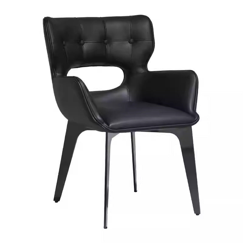 Italian normcore genuine leather dining chair for home backrest desk armchair restaurant owner chair designer robert chair