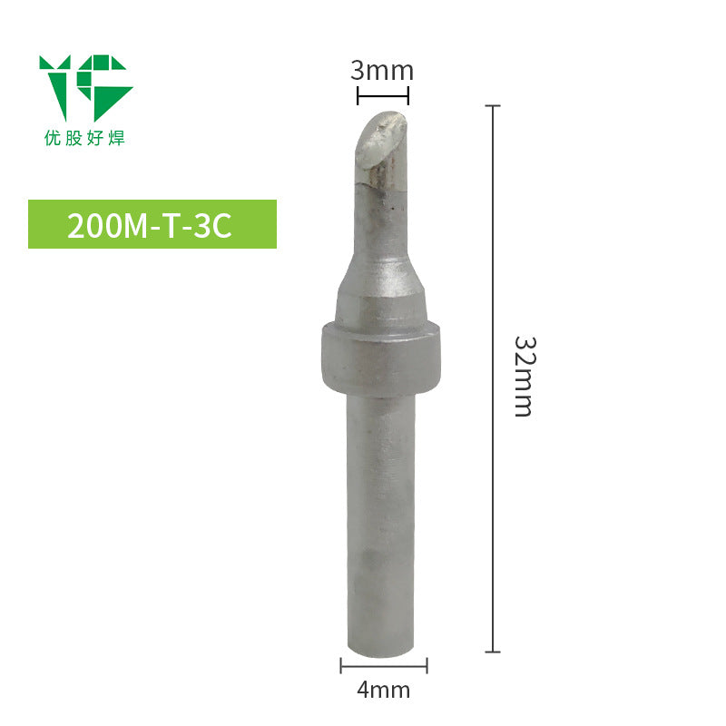 203H electric soldering iron head 90W high frequency welding table 200 Luo iron head pointed nozzle horseshoe K knife head welding table nozzle universal matte