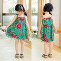 Girls' summer new arrival: camisole dress, baby girl cotton silk dress, children's floral dress, toddler skirt