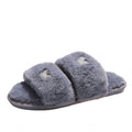 2024 new plus size indoor/outdoor flat pearl rhinestone butterfly cotton slippers - women's new fuzzy slippers