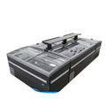 Supermarket commercial large-capacity combination island cabinet freezer refrigerated and frozen copper tube horizontal freezer refrigerator display cabinet