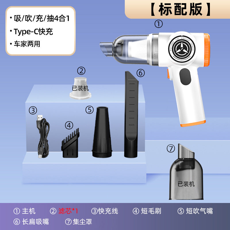 Wireless car vacuum cleaner, portable handheld 2-in-1 vacuum and blower, home multifunctional dust blower