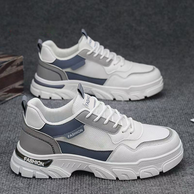 Workwear sneakers men's 2026new arrivalspring mesh breathable mencasual shoes men's thick soleboots men's shoes