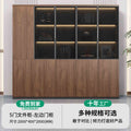 5-door filing cabinet - left door cabinet (with light strip) walnut + iron gray