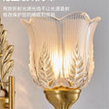 American style all-copper bedside lamp bedroom room light retro entrance hallway light tv background wall decorative wall lamp