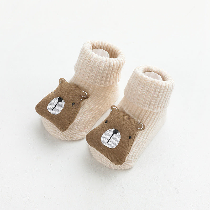 Babylon children's socks class a loose mouth baby knee socks korean style cartoon accessories baby non-slip floor socks