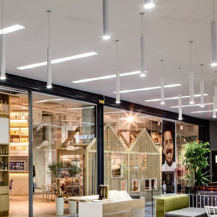 West Asia lighting bar long tube chandelier led cylindrical decorative single head spotlight dining room light living room chandelier spotlight