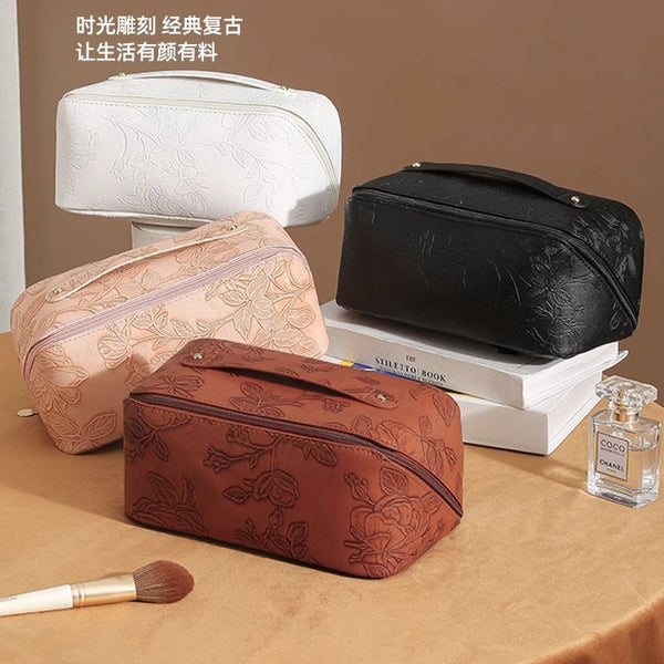 Cosmetic bag women's 2024 new portable large-capacity portable makeup brush storage bag high-end travel toilet bag