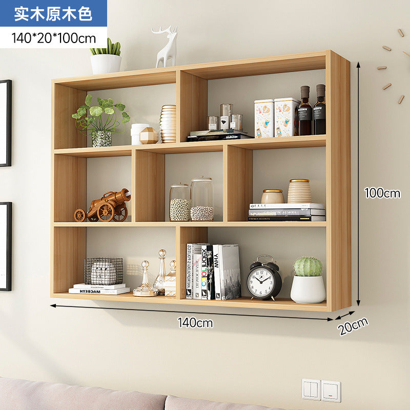 Solid wood storage cabinet wall wall cabinet wall shelf wall shelf wall-mounted bookshelf wall-mounted wall locker creative shelf