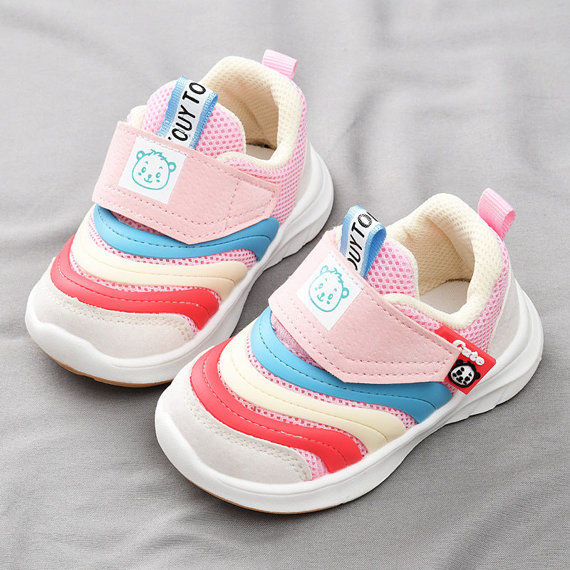 Kids' spring/autumn  collection: girls' breathable soft-soled baby shoes, boys' functional shoes, and first walker shoes