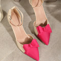 Women's high heels fashion women's shoes bows hollow thin heels pointed toe bows women's shoes mules women's shoes