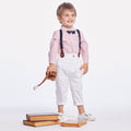 K-style children's clothing shirt kidslong sleeves boys spring & fall shirt overalls first birthday dress british style suit