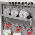 Double-layer clothes hanger behind the door, no need to punch holes, bedroom door hook, door back coat rack, storage rack behind the door
