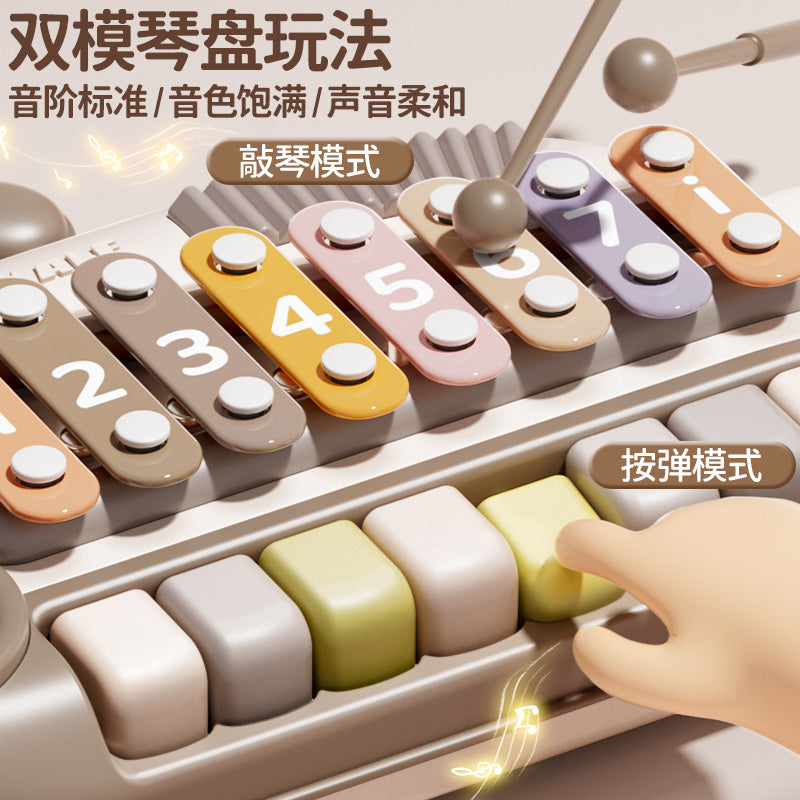 Children's whale piano musical instrument - multifunctional piano for baby girls and boys - early education, playable, educational, birthday toy