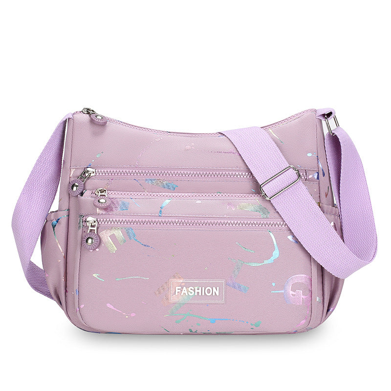 New multi-compartment shoulder bag Macaron mother bag light and casual large-capacity multi-functional messenger bag women's bag