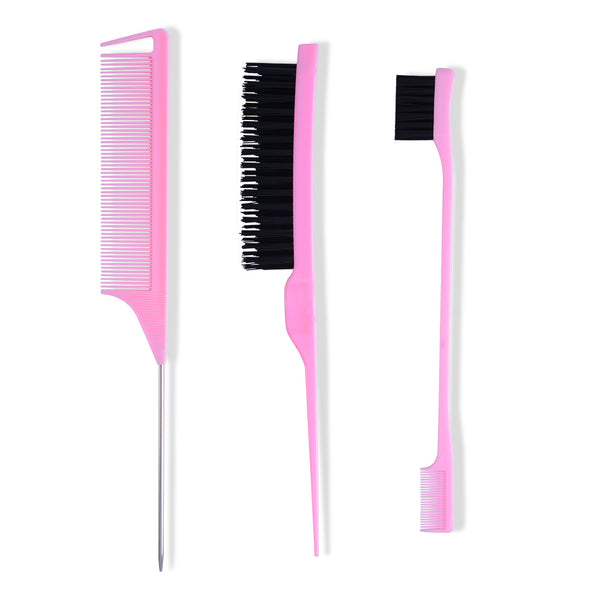 hot-selling pointed tail comb hair comb set steel needle eyebrow brush edge broken hair comb hair comb hair comb