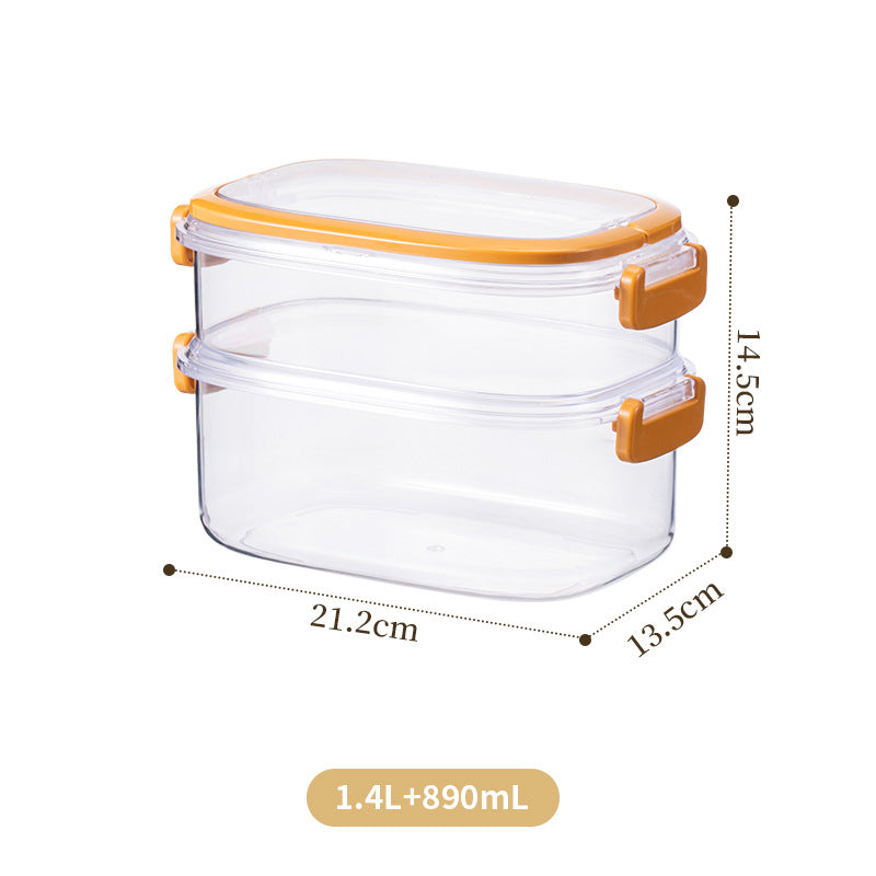 Portable portable sealed chilled box can be stacked with sealed buckle lunch box dormitory office worker food fresh-keeping box