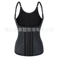 Latex shapewear 25 steel bone rubber buttoned breast support silm vest body shaping tummy control tight sports vest personalized