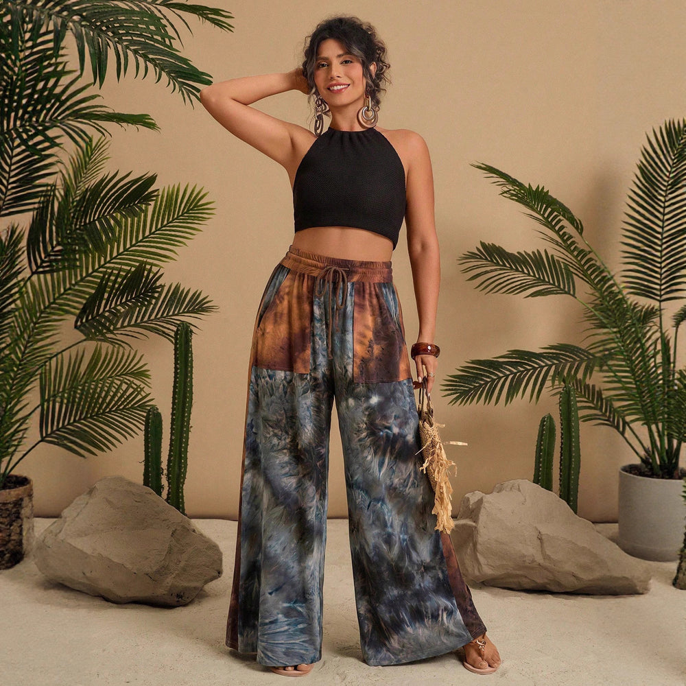 2025 summer amazon fashion cross-border bohemia printing casualhigh waistloose pantspants